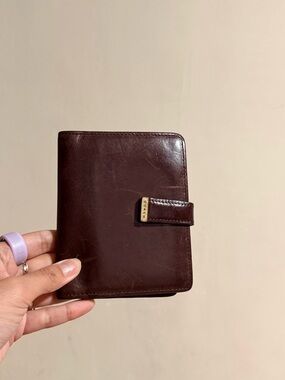 Coach Wallet - Brown Leather with Brass Logo